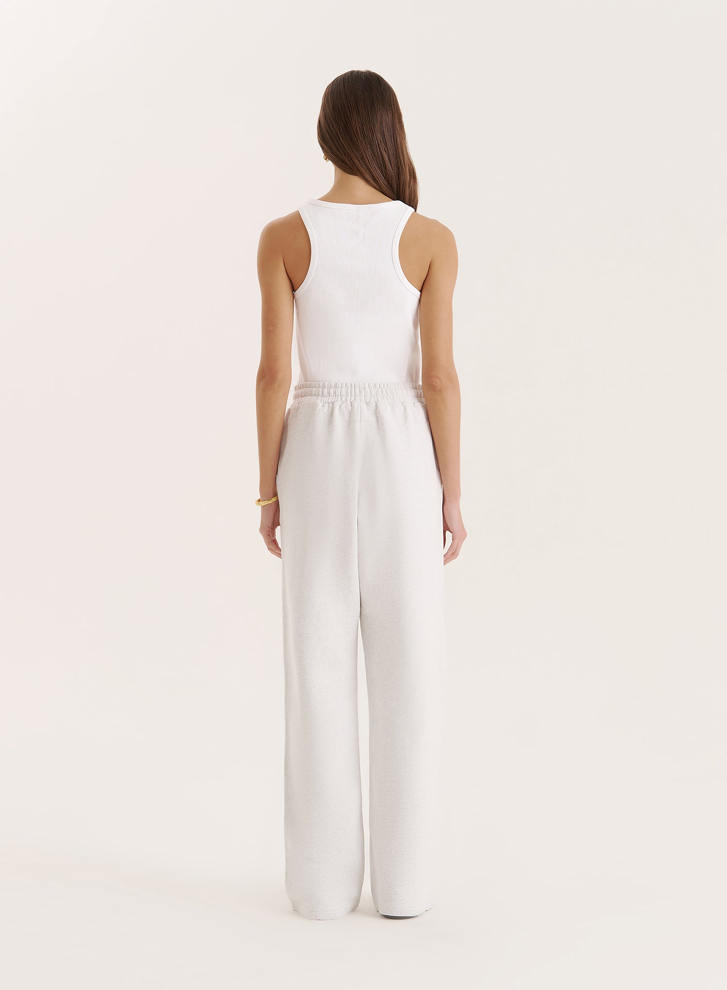 Light Grey 4th Wide Leg Branded Joggers